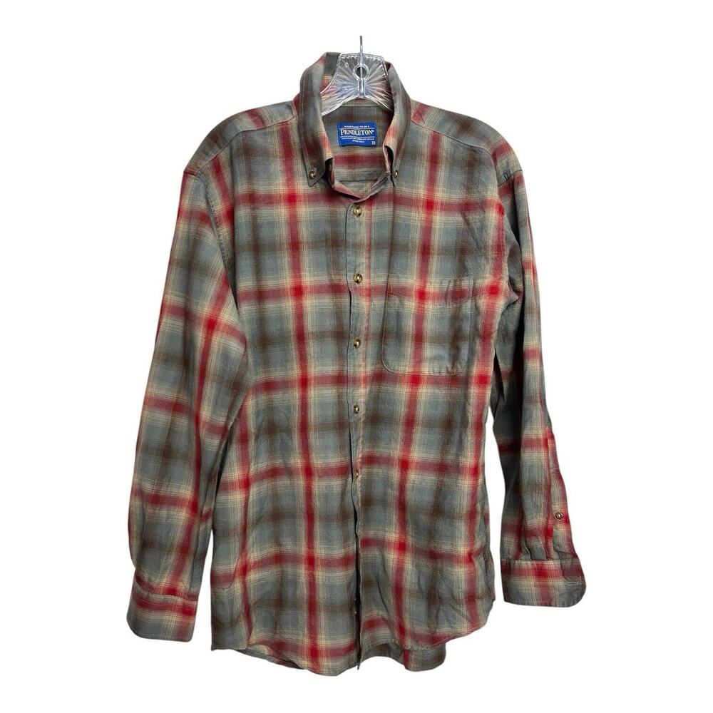 Pendleton Sir Pendleton Plaid Button Down Mens Me… - image 1